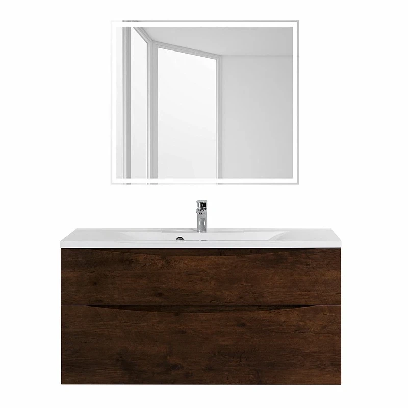 Тумба под раковину BelBagno Marino 120 MARINO-H60-1200-2C-SO-RW-P подвесная Rovere Moro МДФ / ЛДСП