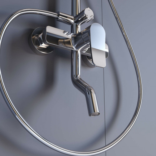 Душевая система RGW Shower Panels SP-25 59140125-01 Хром латунь на стену