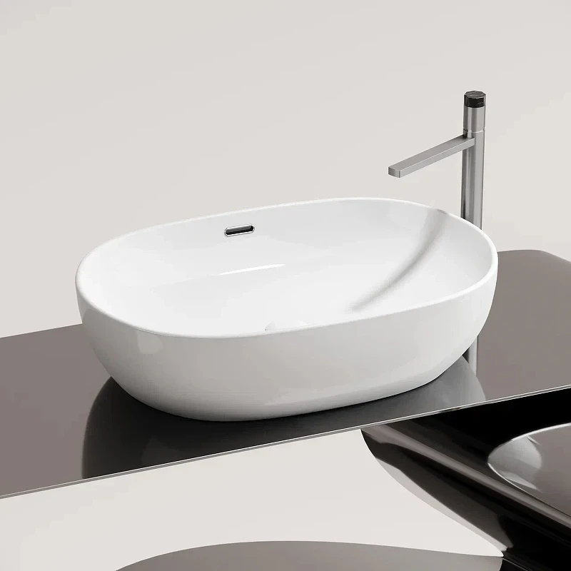 Раковина-чаша Ceramicanova Element 61 CN6064 Белая фарфор накладная