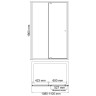 Душевая дверь WasserKRAFT Aula 110 11P13 профиль Хром стекло прозрачное
