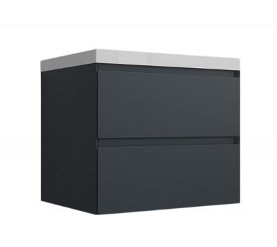 Тумба под раковину Style Line Манхэттен 70 ЛС-00002363 подвесная цвет Графит