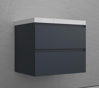 Тумба под раковину Style Line Манхэттен 70 ЛС-00002363 подвесная цвет Графит