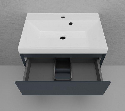 Тумба под раковину Style Line Манхэттен 70 ЛС-00002363 подвесная цвет Графит