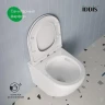 Комплект унитаза с инсталляцией Iddis Basic BASBQ02i73 с сиденьем Микролифт и Черной матовой клавишей смыва