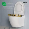 Комплект унитаза с инсталляцией Iddis Basic BASBQ02i73 с сиденьем Микролифт и Черной матовой клавишей смыва