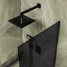 Шторка на ванну Maybah Glass MGV-84-6у 400x1400 в узком профиле Черный стекло графитовое матовое