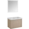 Комплект мебели для ванной ASB-Woodline Риола 80 124111 подвесной Капучино