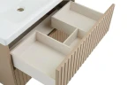 Комплект мебели для ванной ASB-Woodline Риола 80 124111 подвесной Капучино