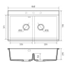 Кухонная мойка Rivelato Fonde 86 FN-8638-2 Bianco latte цвет Белый