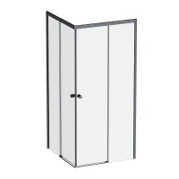 Душевой уголок AM.PM X-joy89х89 W94G-403-9090-BT1K профиль цвет Черный матовый стекло Прозрачное