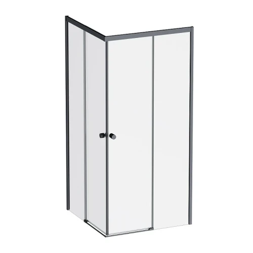 Душевой уголок AM.PM X-joy89х89 W94G-403-9090-BT1K профиль цвет Черный матовый стекло Прозрачное