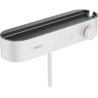 Смеситель для душа Hansgrohe ShowerTabletSelect 400 24360700 с термостатом Белый матовый латунь на стену