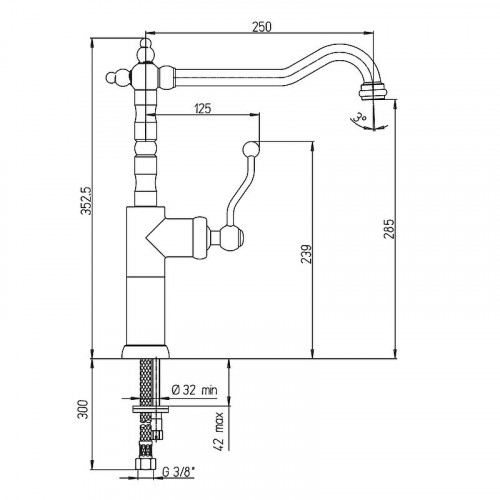 Смеситель для кухни Paini Duomo 88CR572LLKM Хром
