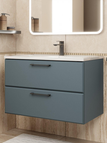 Тумба под раковину Uperwood Foster New 80 TFosterNEW80g подвесная цвет Серый графит