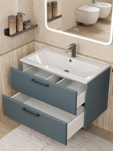 Тумба под раковину Uperwood Foster New 80 TFosterNEW80g подвесная цвет Серый графит