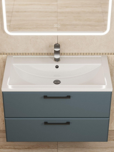 Тумба под раковину Uperwood Foster New 80 TFosterNEW80g подвесная цвет Серый графит