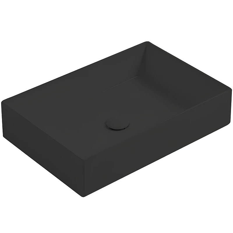Раковина-чаша Simas Agile 60 AG60 nero matt Черная матовая фарфор накладная, полувстраиваемая