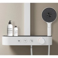 Душевая система AQUAme AQM8009W Белая латунь на стену
