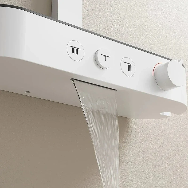 Душевая система AQUAme AQM8009W Белая латунь на стену