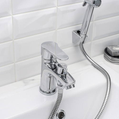 Смеситель для раковины Ростовская Мануфактура Сантехники SL141-001F-1 с гигиеническим душем Хром