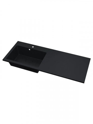 Раковина Uperwood Cosmos Quartz 120 L RCosmos120LU с местом под стиральную машину цвет Уголь