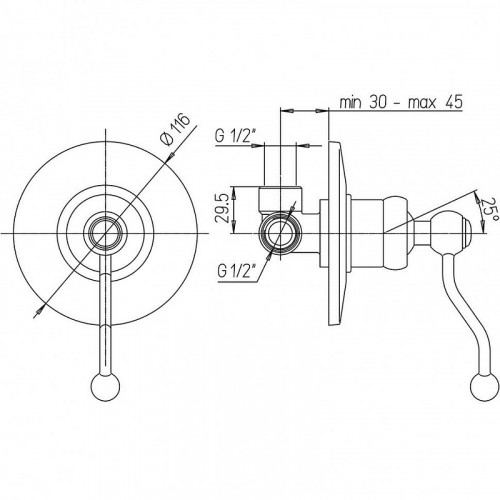Смеситель для душа Paini Duomo 88PJ690 Золото матовое
