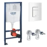 Инсталляция для унитаза Grohe Rapid SL 38772SH0 с клавишей смыва цвет Белый
