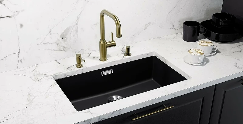 Кухонная мойка Blanco Subline 700-U 523444 Алюметаллик искусственный камень (литьевой мрамор) встраиваемый