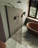 Душевая перегородка Maybah Glass MGD-702-6ш 690x1950 в широком профиле Черный стекло бронзовое