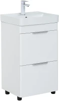 Тумба с раковиной Aquanet Ирис new 50 367334 цвет Белый глянец