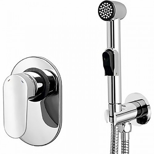 Гигиенический душ со смесителем WasserKRAFT A11057 Хром латунь на стену