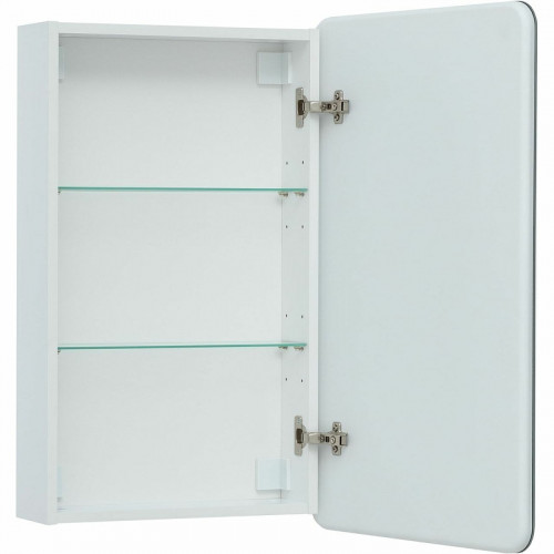 Зеркальный шкаф Aquanet Оптима 50 311859 с подсветкой Белый МДФ / ЛДСП, стекло