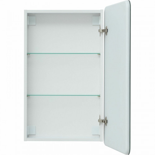 Зеркальный шкаф Aquanet Оптима 50 311859 с подсветкой Белый МДФ / ЛДСП, стекло