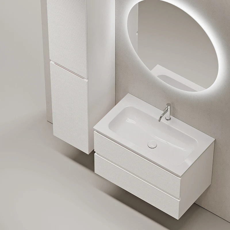 Тумба под раковину Sancos Folk 80 FL80W подвесная Bianco МДФ / ЛДСП