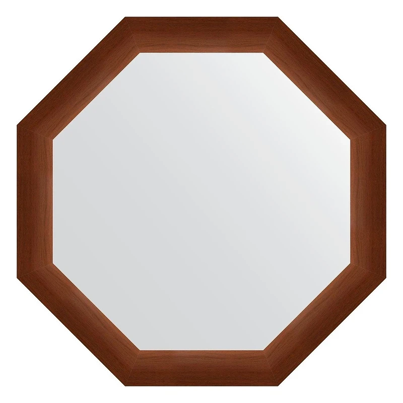 Зеркало Evoform Octagon 67х67 BY 3993 в багетной раме - Орех 65