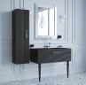 Тумба под раковину Boheme Armadi Art Vallessi Avangarde Linea 100 842-100-BCR подвесная Черная Хром МДФ / ЛДСП