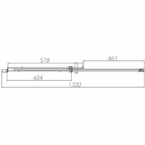 Душевая дверь Vincea Dice 110 VDS-4D110CL профиль Хром стекло прозрачное