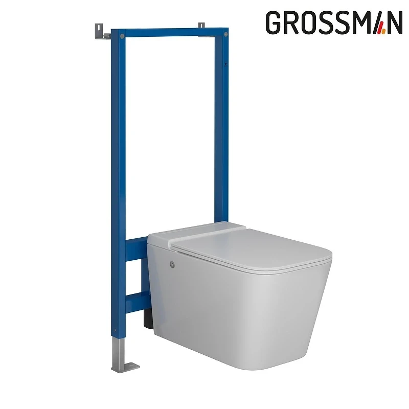 Комплект унитаза с инсталляцией Grossman 901.5501.01.000 цвет Белый с сиденьем