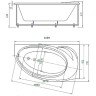 Акриловая ванна Aquatek Бетта 160x97 L BET160-0000169 без панелей, каркаса и слив-перелива