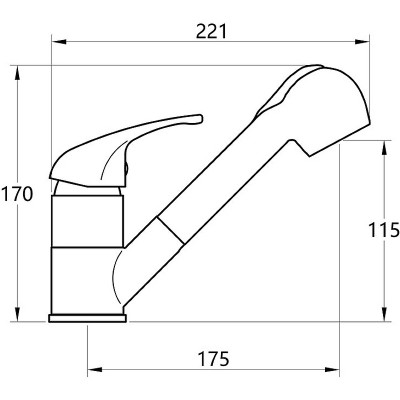 Смеситель для кухни Melodia della vita Metallica MDV35516 Хром