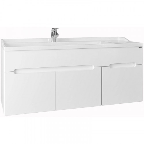 Тумба под раковину СанТа Лондон 120 224032 подвесная Белая МДФ / ЛДСП