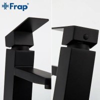 Смеситель для раковины Frap H802-6 F10802-6 Черный матовый нержавеющая сталь
