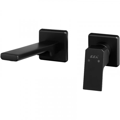 Смеситель для раковины E.C.A. Tiera 102167605C1EX-KK Черный матовый латунь встраиваемый