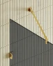 Душевая перегородка Maybah Glass MGD-275-3 890x1950 коннектор стена-стекло Золото стекло графитовое
