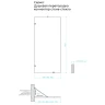Душевая перегородка Maybah Glass MGD-275-3 890x1950 коннектор стена-стекло Золото стекло графитовое