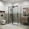Душевой уголок Grossman Classic 120х90 120.K33.04.1290.42.00 профиль Графит сатин стекло прозрачное