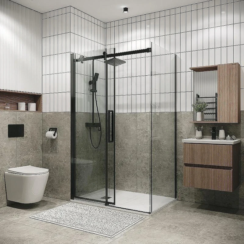 Душевой уголок Grossman Classic 120х90 120.K33.04.1290.42.00 профиль Графит сатин стекло прозрачное