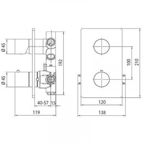 Смеситель для душа Bossini Oki Z00002.094 с термостатом Никель шлифованный