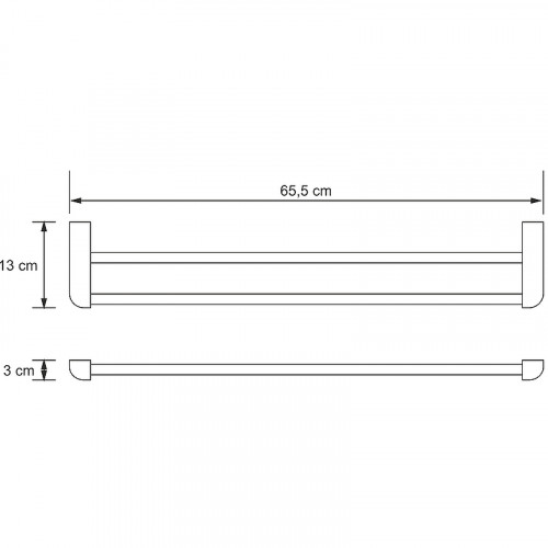 Полотенцедержатель WasserKRAFT Kammel K-8340W двойной Белый матовый