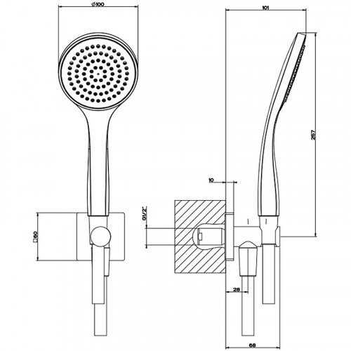 Душевой гарнитур Gessi Emporio Shower 47323#149 Никель брашированный